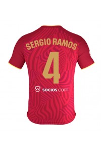 Sevilla Sergio Ramos #4 Jalkapallovaatteet Vieraspaita 2023-24 Lyhythihainen